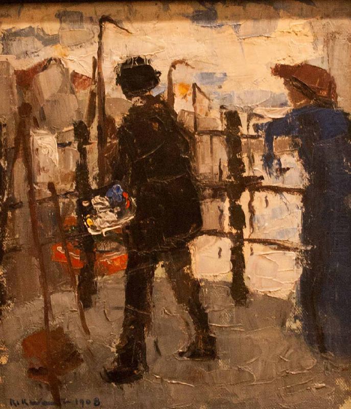 De schilder op de Hoogbrug in Mechelen, Rik Wouters